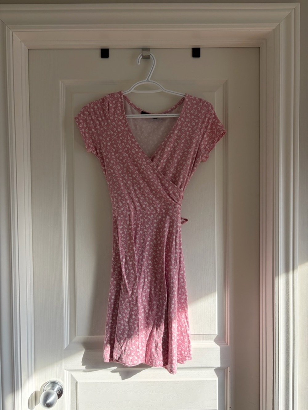 Rebel Sugar Pink Floral Wrap Mini Dress